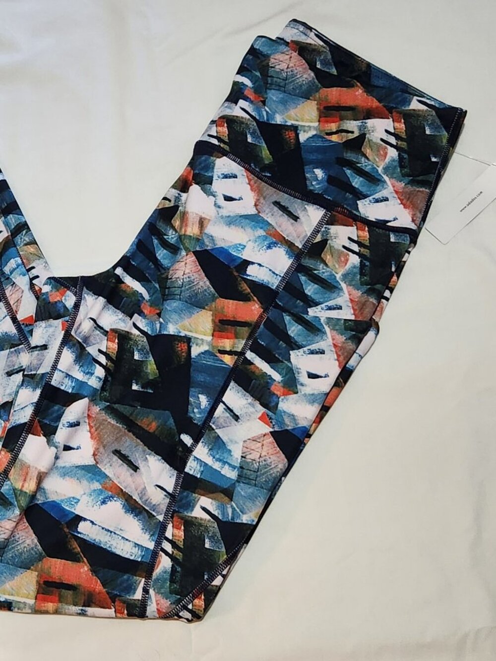 Ododos yoga pants sz XL ankle length color block print NWT